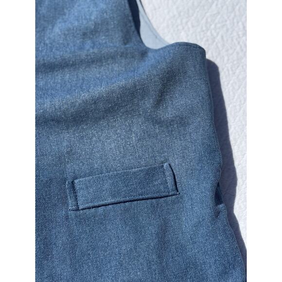 Vintage Denim Vest Sleeveless Button Front Boho Western Y2K Grunge Size Medium - Picture 10 of 12